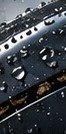 Ceramic infused marine PPF closeup with water beading